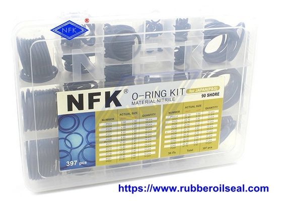 397pcs NBR90 O Ring Kit با مقاومت در برابر فشار بالا برای حفاری و ماشین آلات ساختمانی