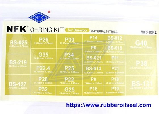 90 Durometer Daewoo O Ring Kit Wear Resistance